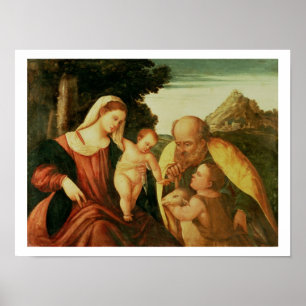 Heilige Familie met St. John Poster