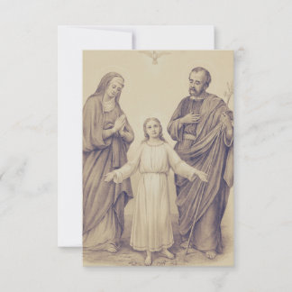 Heilige Familie Sepia Fine Art Heilige Kaart
