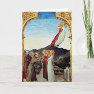 Heilige Francis en het Vrouwelijke wenskaart van Kaart