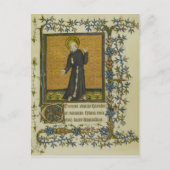 Heilige Franciscus van Assisi Katholieke Middeleeu Briefkaart (Voorkant)