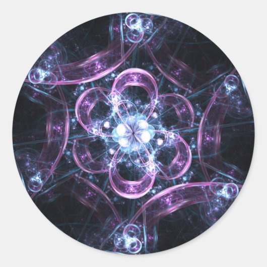 Heilige G-energiebellen Ronde Sticker (Voorkant)