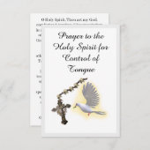 Heilige Geest Controle van spraak Gebed Kaart (Voorkant / Achterkant)