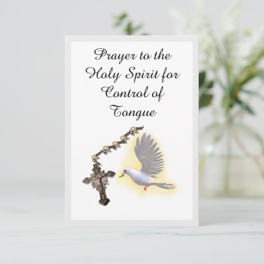 Heilige Geest Controle van spraak Gebed Kaart (Staand voorkant)