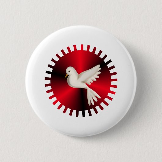 Heilige Geest Dove Ronde Button 5,7 Cm (Voorkant)