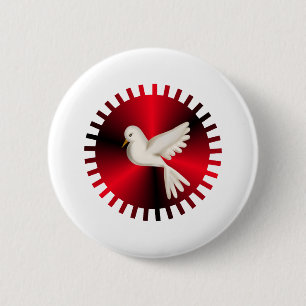 Heilige Geest Dove Ronde Button 5,7 Cm