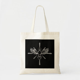 Heilige Geest Dove stelt Jezus Epiphany Raglan Bas Tote Bag