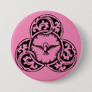 Heilige Geest Duif Christelijk symbool Ronde Button 7,6 Cm