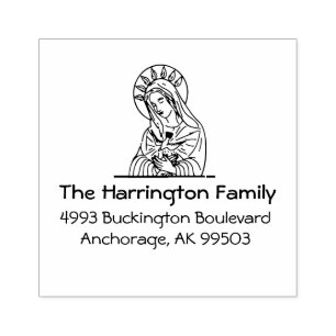 Heilige Geest Gezegende Maagd Mary Return Address Rubberstempel