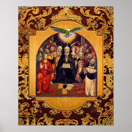 Heilige Geest Pentecost Virgin Mary en de apostele Poster