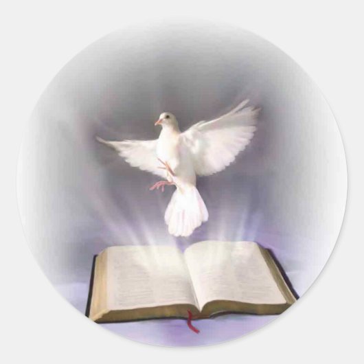 Heilige Geest Ronde Sticker (Voorkant)