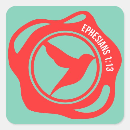 Heilige Geest Vierkante Sticker (Voorkant)