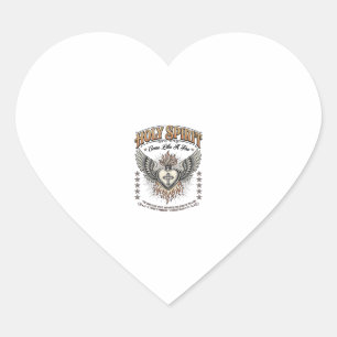 Heilige Geest Vintage Gravure Vleugelig Hart Shirt Sticker