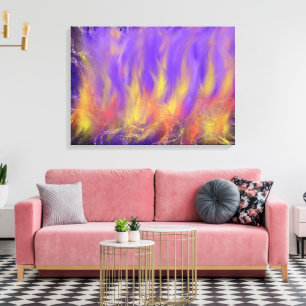 Heilige Geest Vuur Christelijke Profetische Abstra Canvas Afdruk