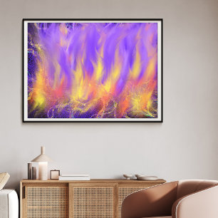 Heilige Geest Vuur Christelijke Profetische Abstra Canvas Afdruk