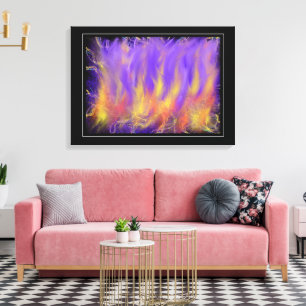 Heilige Geest Vuur Christelijke Profetische Abstra Canvas Afdruk