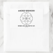 Heilige geometrie begint met het zaad van het leve rechthoekige sticker (Tas)
