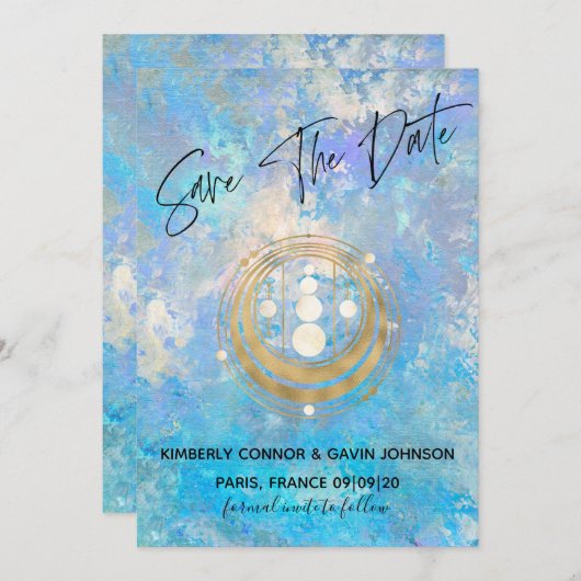 Heilige geometrie Bewaar de datum Save The Date (Voorkant / Achterkant)