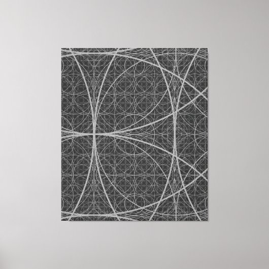 Heilige Geometrie Cirkels Bloem van het Leven Canvas Afdruk (Voorkant)