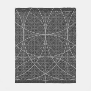 Heilige Geometrie Cirkels Bloem van het Leven Fleece Deken