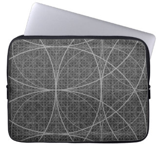 Heilige Geometrie Cirkels Bloem van het Leven Laptop Sleeve