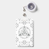Heilige geometrie en geometrische alchemie ontwerp badge (Voorzijde met uittrekbare clip)
