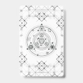 Heilige geometrie en geometrische alchemie ontwerp badge (Achterkant)
