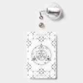 Heilige geometrie en geometrische alchemie ontwerp badge (Achterkant met uittrekbare clip)