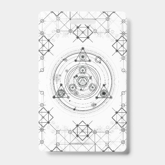 Heilige geometrie en geometrische alchemie ontwerp badge (Voorzijde)