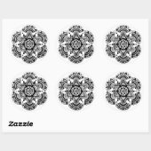 Heilige Geometrie Hand getrokken Ontwerp Ronde Sticker (Vel)
