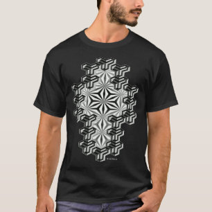 Heilige Geometrie Hexagon Dotwork Mandala Cluster T-shirt
