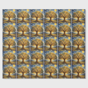 Heilige geometrie kunst boom cadeaupapier