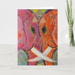 Heilige Geometrie Olifant Originele KUNST Kaart