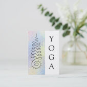 *~* Heilige Geometrie Pastel Yoga Visitekaartje (Staand voorkant)