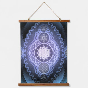 Heilige geometrie, psychedelische Spirituele kunst Hangend Wandkleed