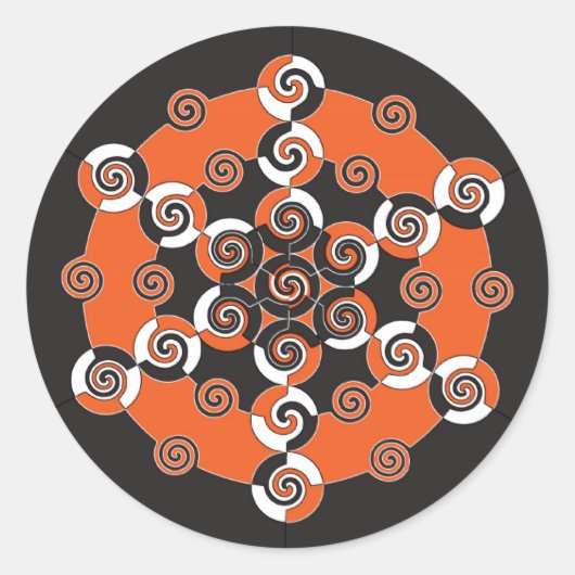 Heilige Geometrie van Halloween Ronde Sticker (Voorkant)
