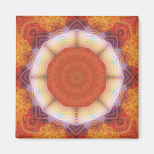Heilige Geometrische Fractal Mandala Magneet