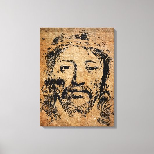 Heilige Gezicht van Jezus Canvas Print (Voorkant)