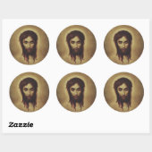 Heilige gezicht van Jezus Christus Ronde Sticker (Vel)