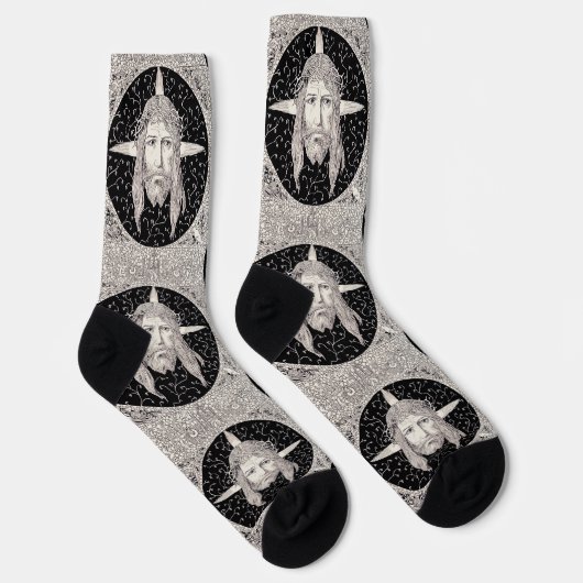 Heilige gezicht van Jezus Christus Sokken (Rechts)