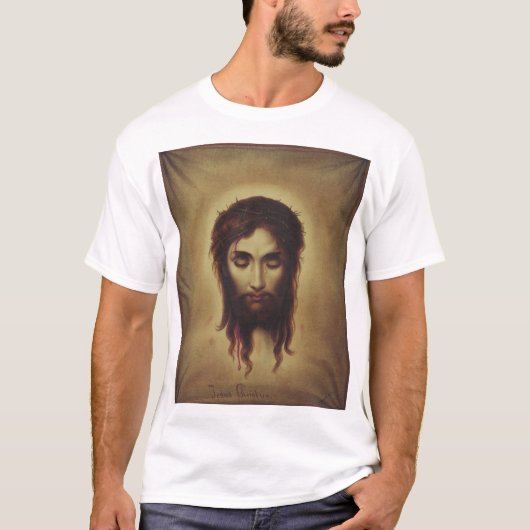 Heilige gezicht van Jezus Christus T-shirt (Voorkant)