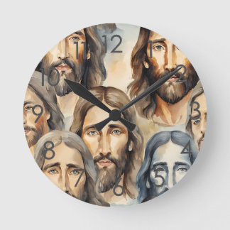 Heilige Gezichten van Jezus Wandklok Ronde Klok