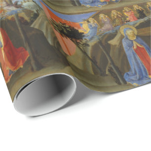 Heilige Gezinnativiteitsscène Angels Jezus Christ Cadeaupapier