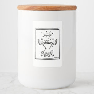 HEILIGE GROND COFFIE VOEDSELCONTAINER ETIKET