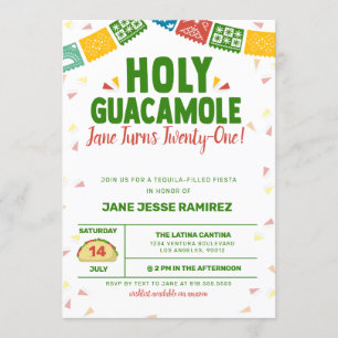 Heilige Guacamole 21ST Birthday Fiesta Kaart
