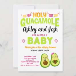 Heilige Guacamole Avocado Baby shower Fiesta Kaart