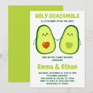 Heilige Guacamole Avocado Baby shower Kaart