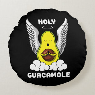 Heilige Guacamole Avocado Vegan Funny Joke Rond Kussen
