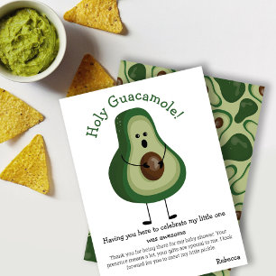Heilige Guacamole! baby shower Bedankkaart
