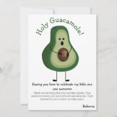 Heilige Guacamole! baby shower Bedankkaart (Voorkant)