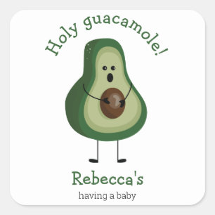 Heilige Guacamole! baby shower Vierkante Sticker